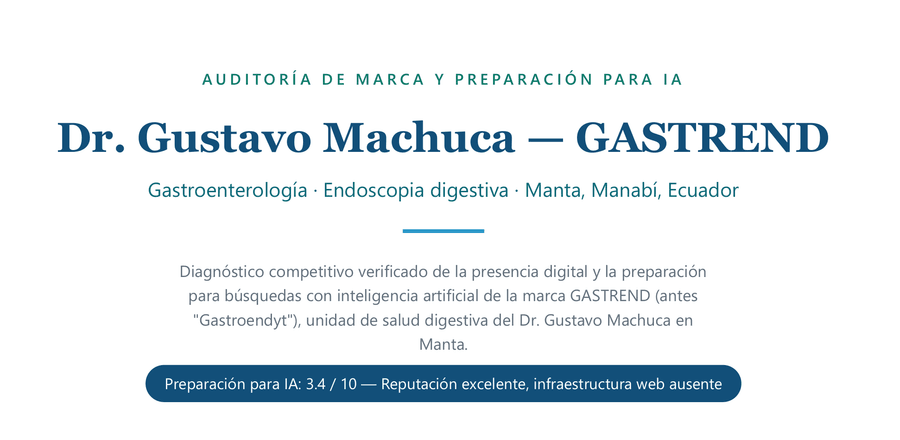 Auditoría de marca GASTREND, 7 de agosto de 2026: preparación para IA 3.4 de 10